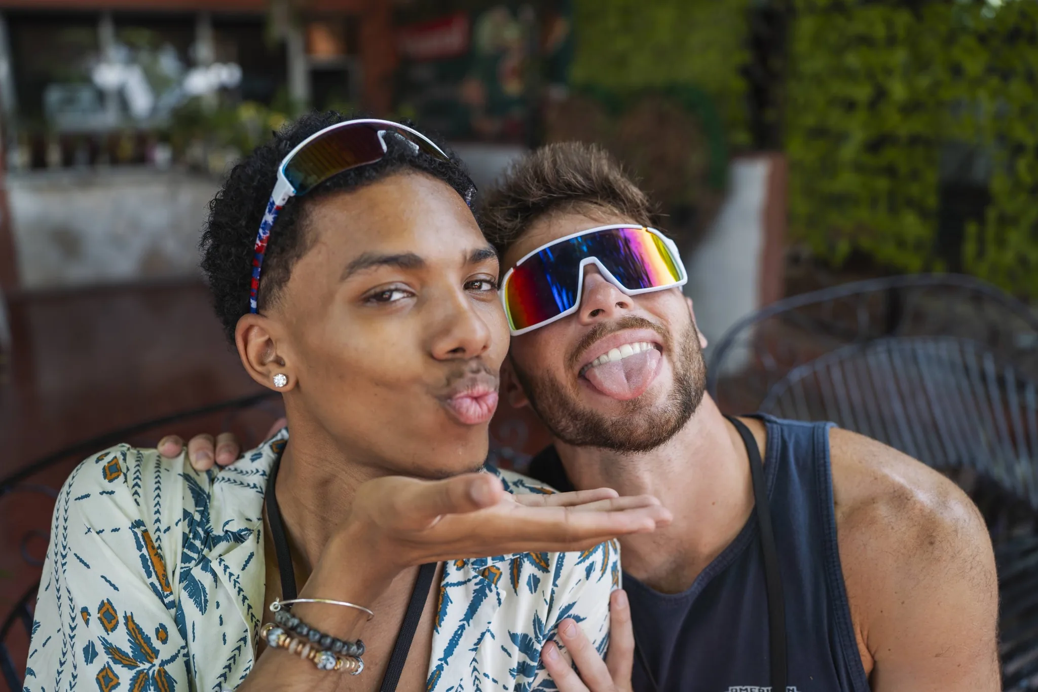Blowing a kiss to the camera between excursions