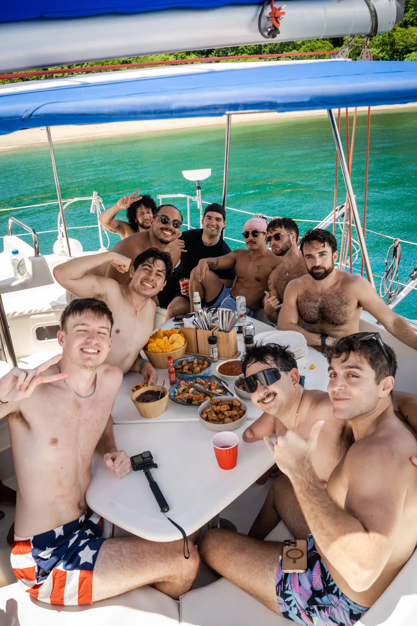 Lunch together on the boat