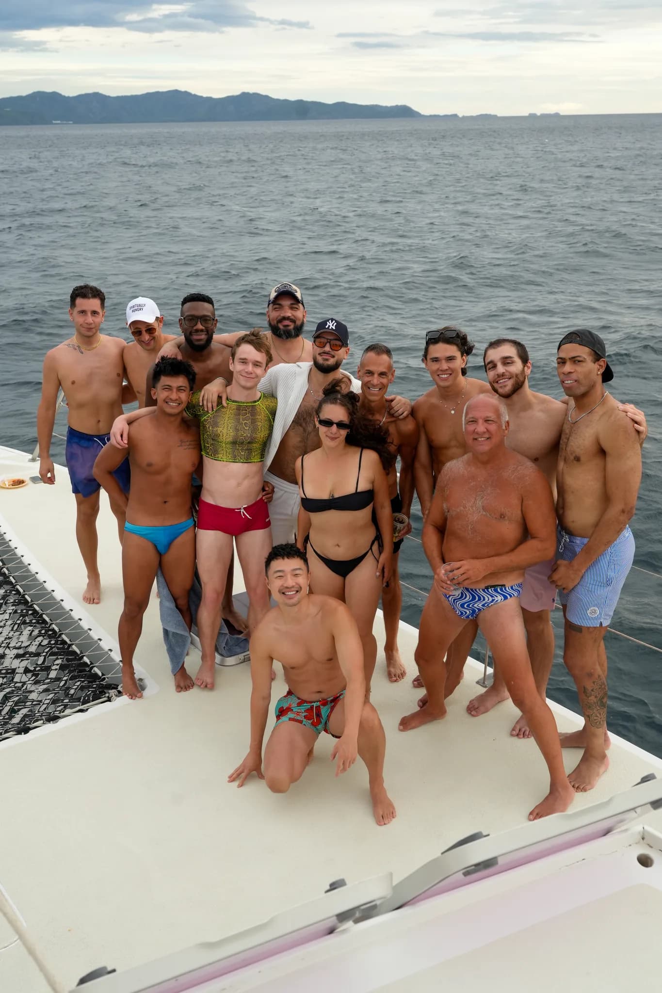 The crew out on the water