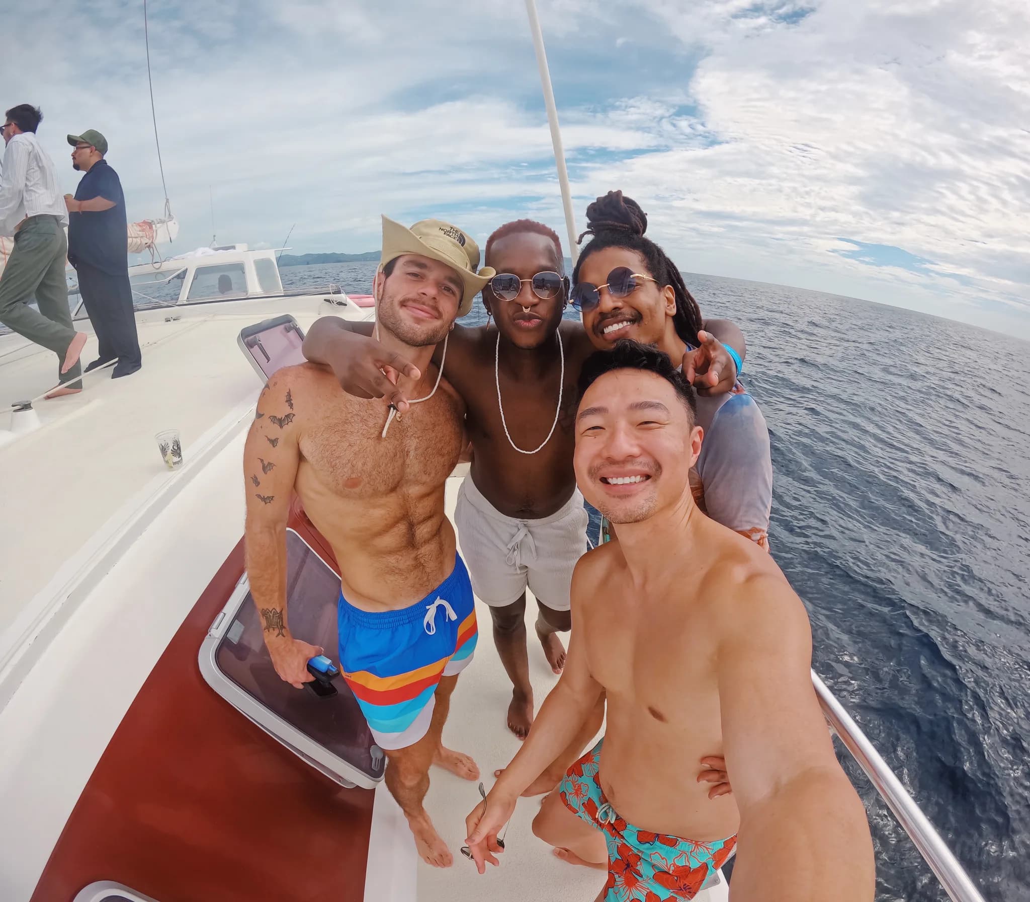 Selfie on the catamaran deck