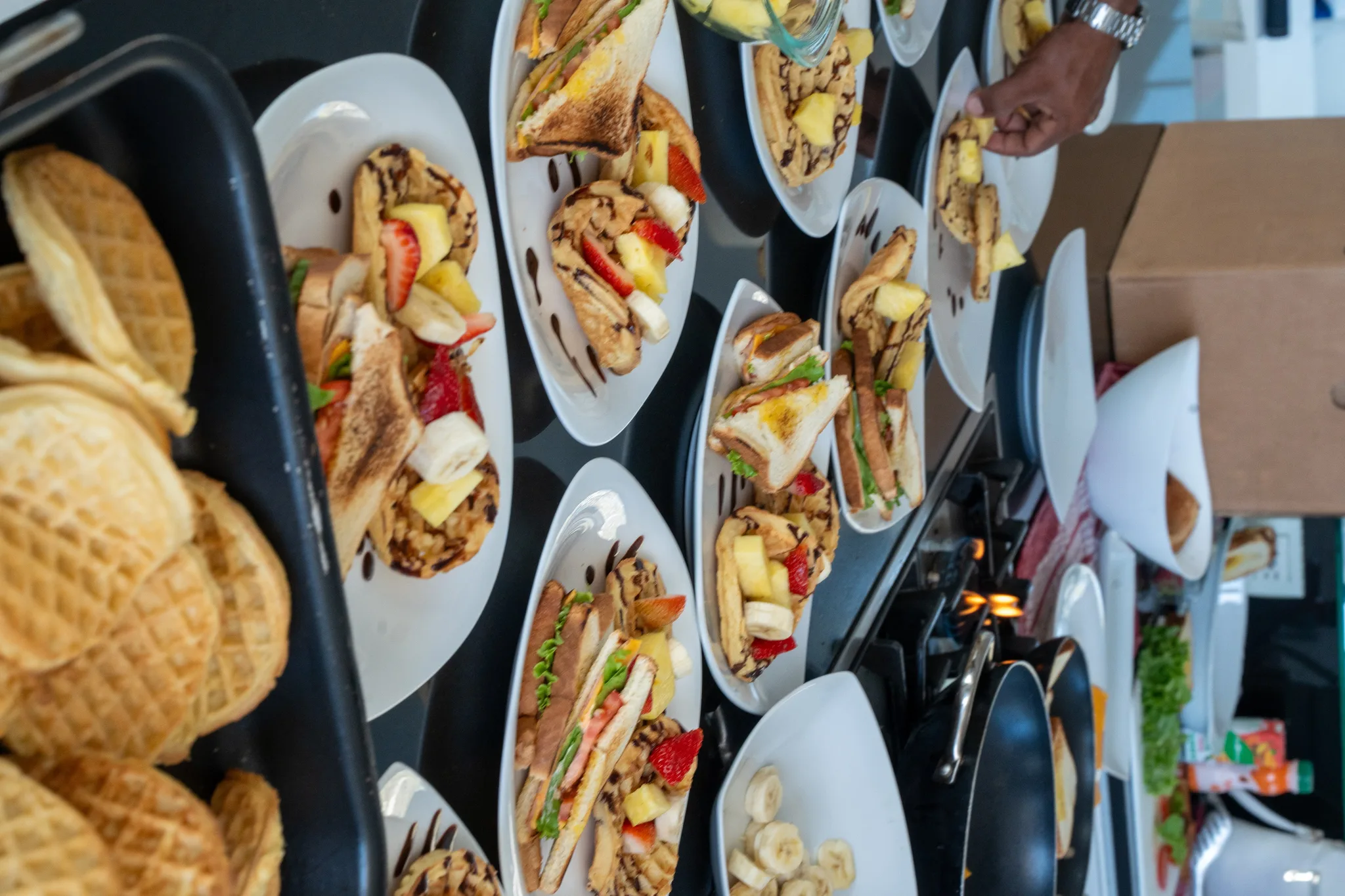 Chef-prepared breakfast spread