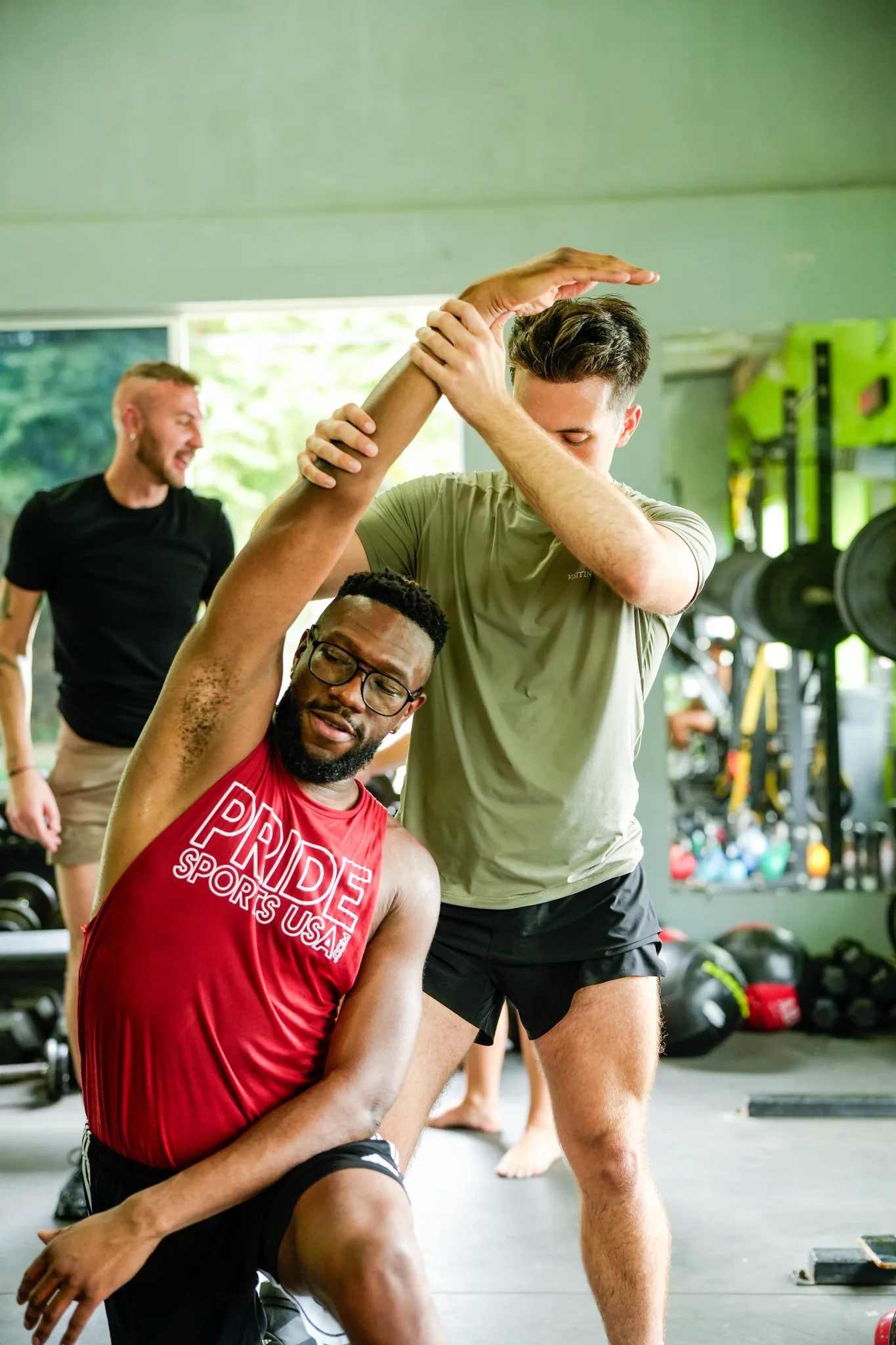 Coach-assisted stretching