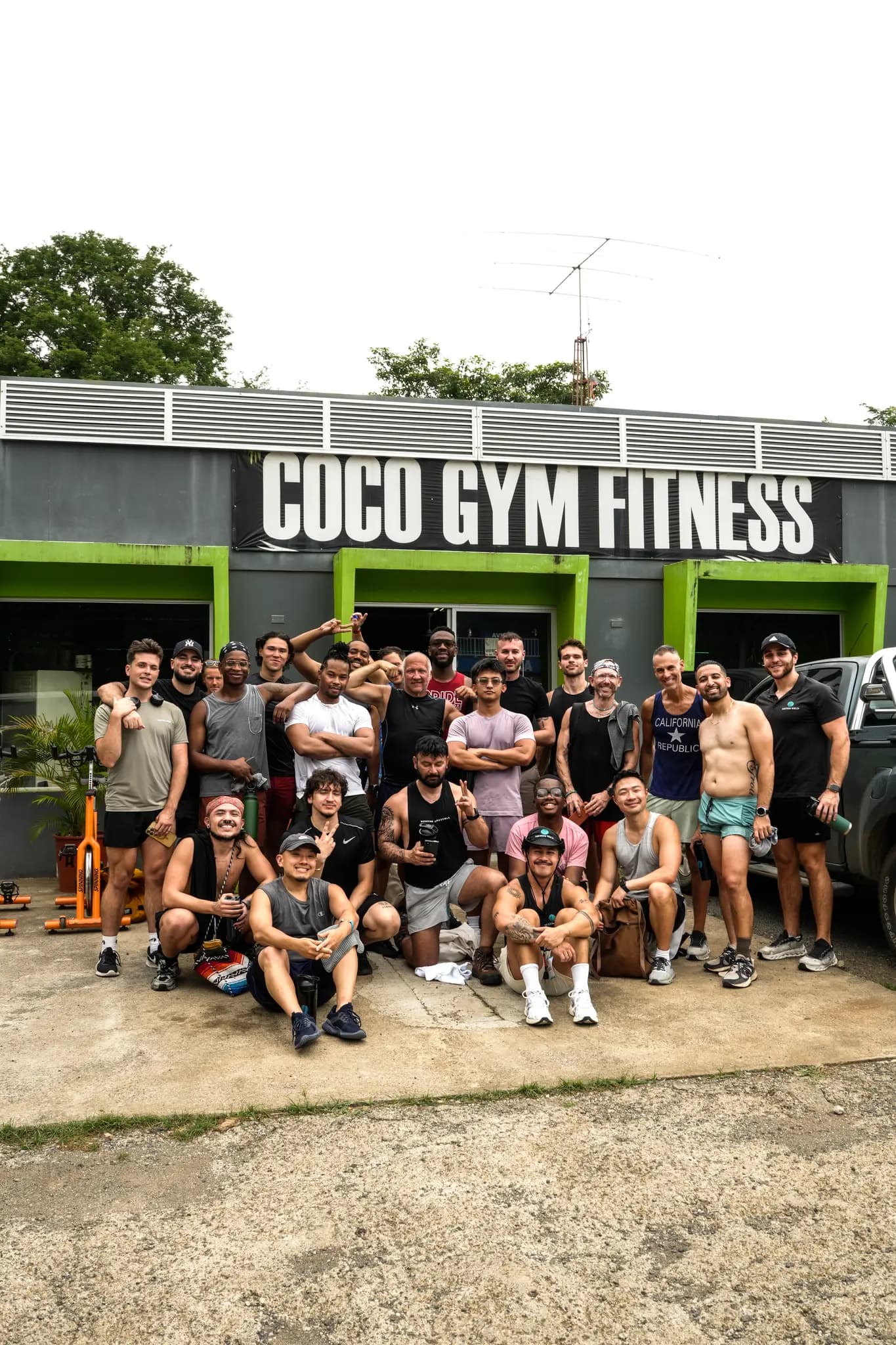 The group at the gym in Costa Rica