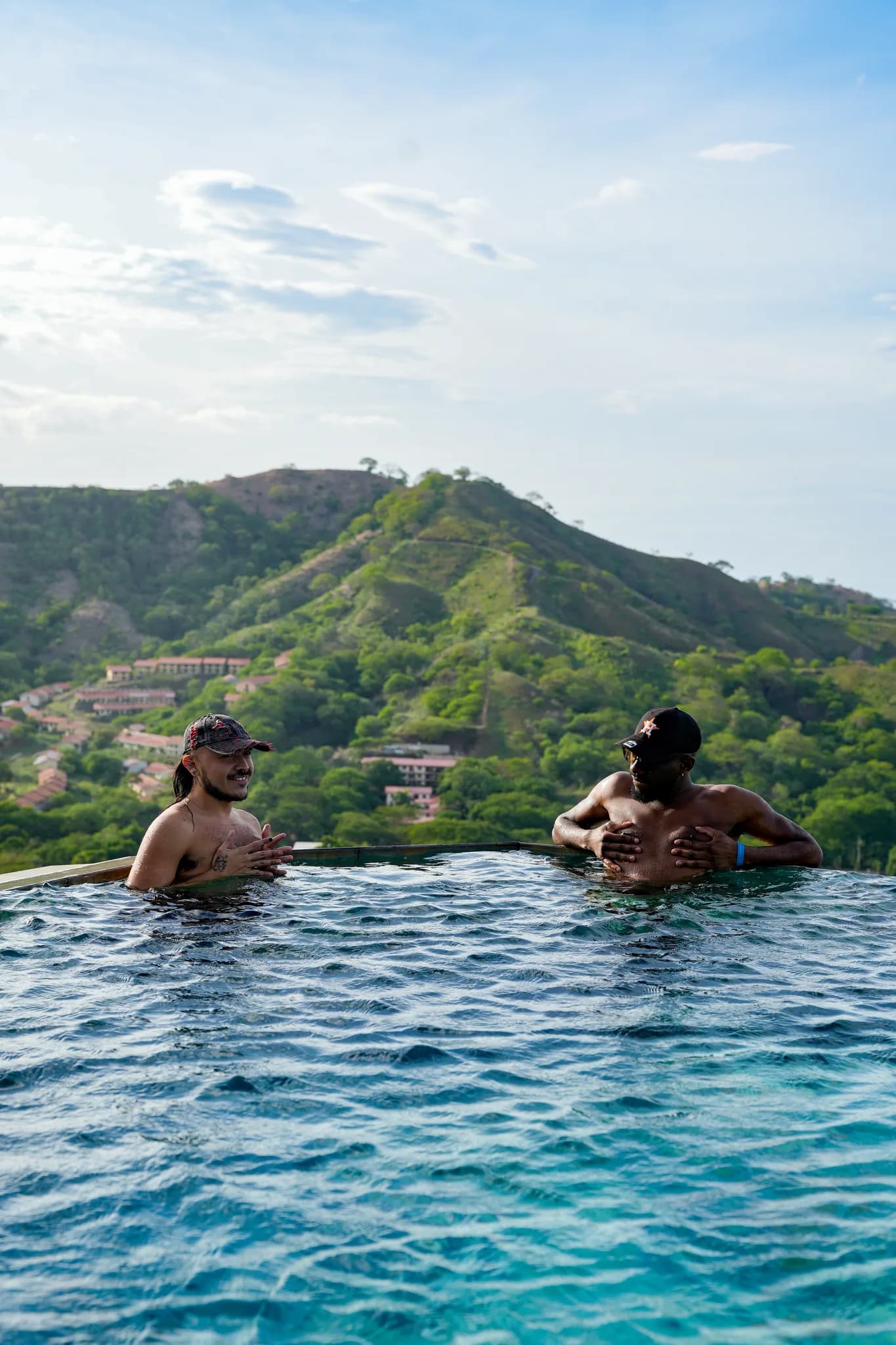 Morning at the infinity pool