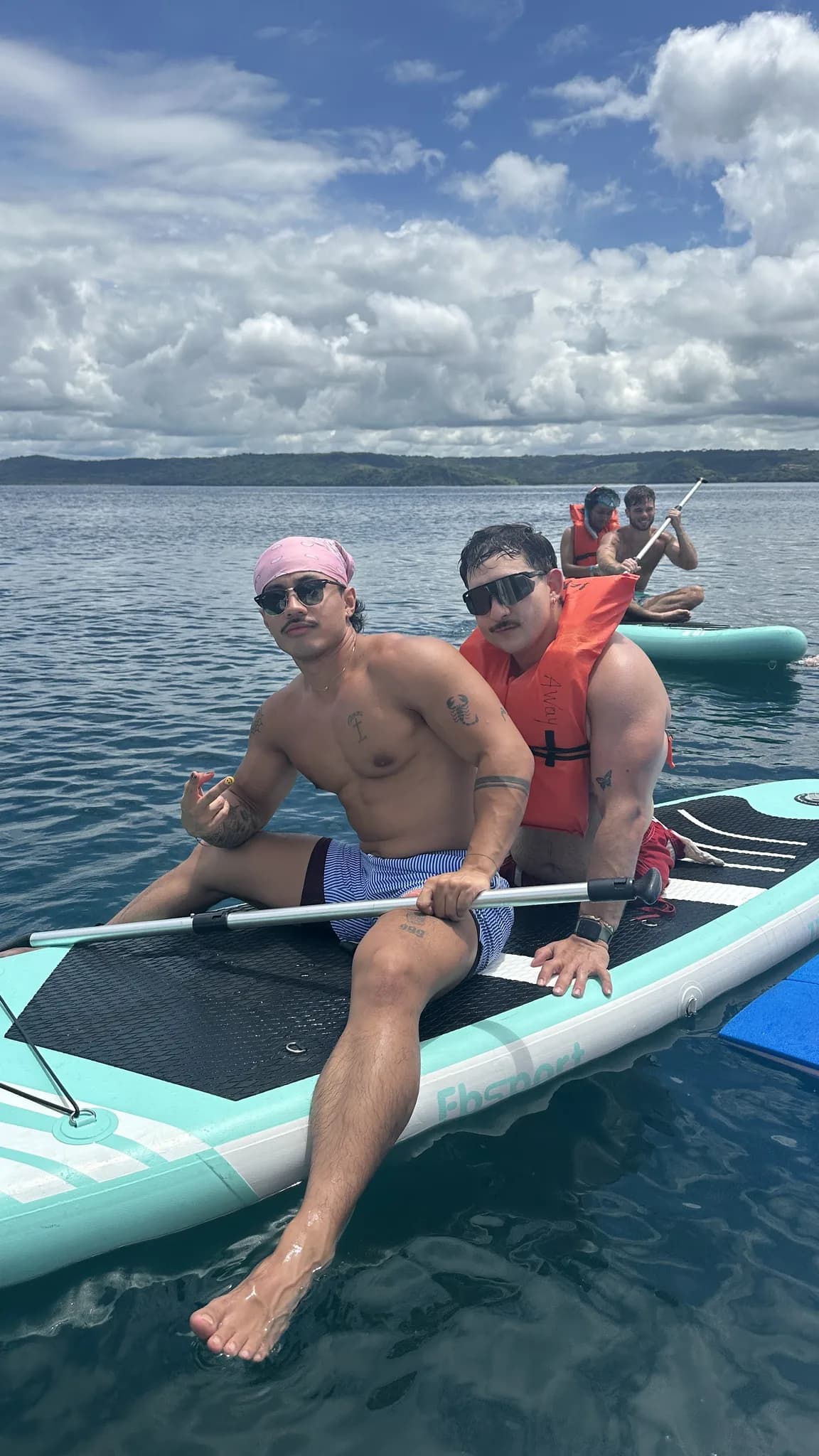 Paddleboarding in the bay