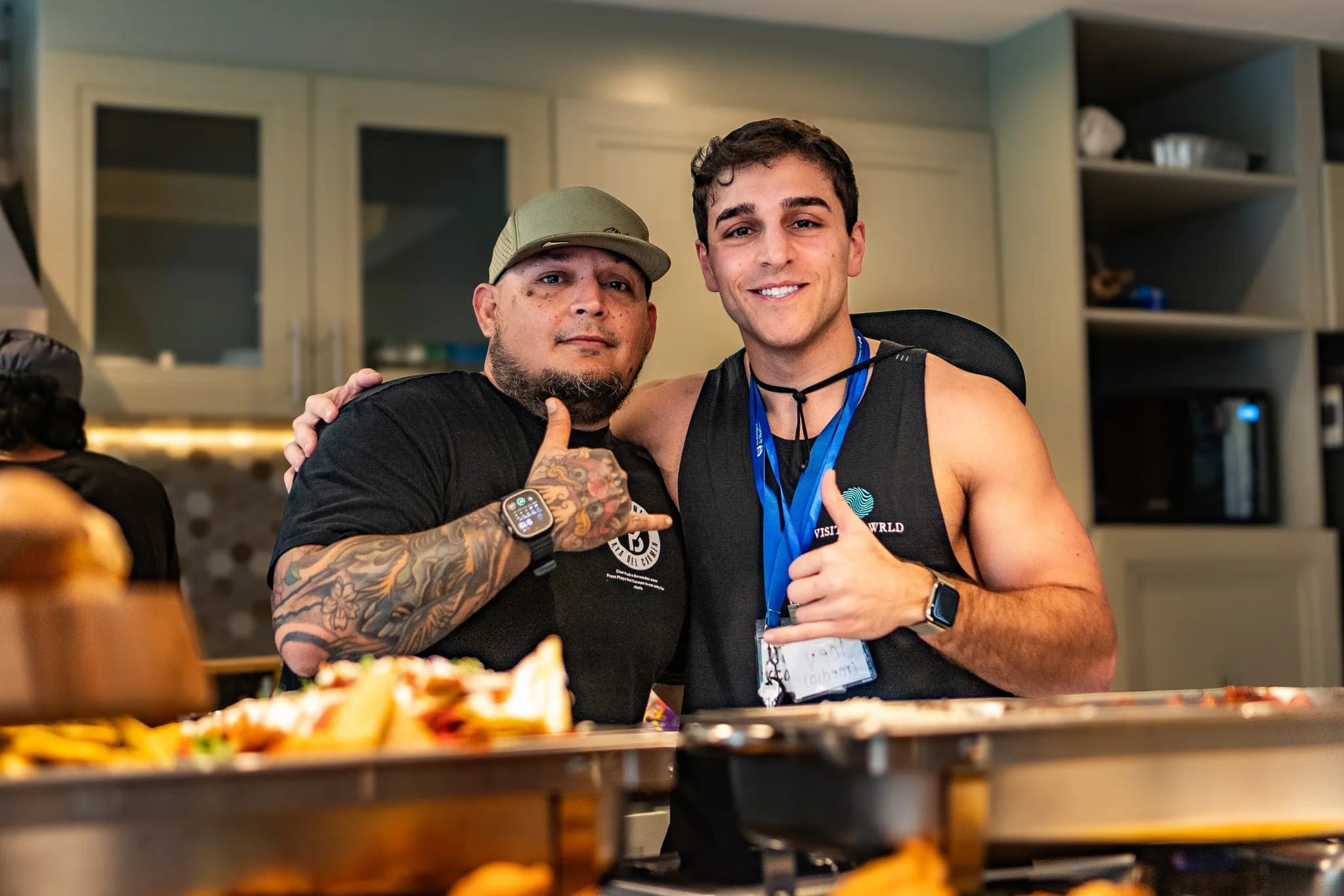 With the villa chef