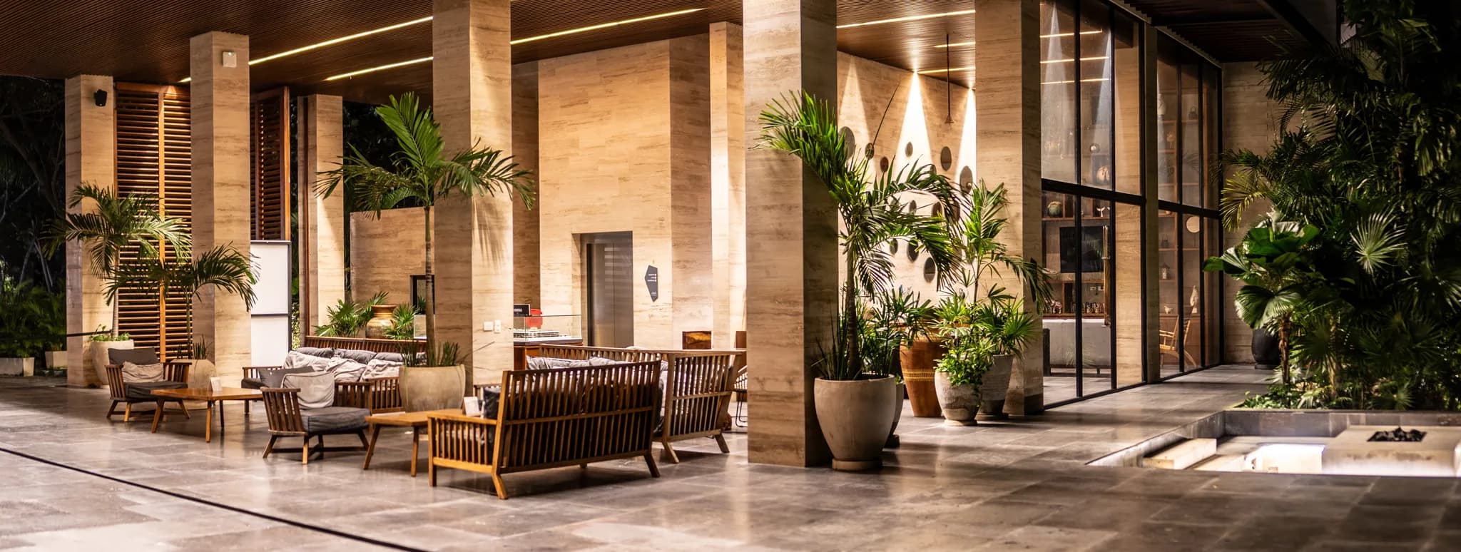The lobby lounge