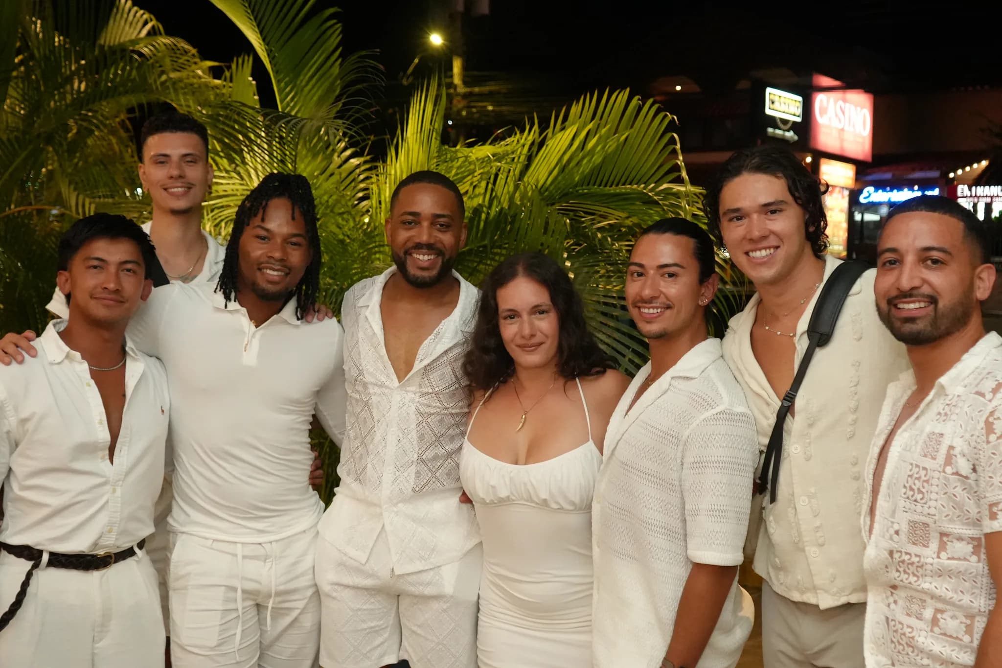 Dressed for the all-white dinner night