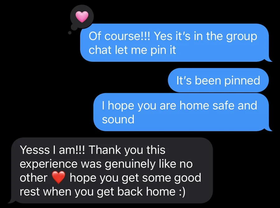 Text from a retreater about the experience