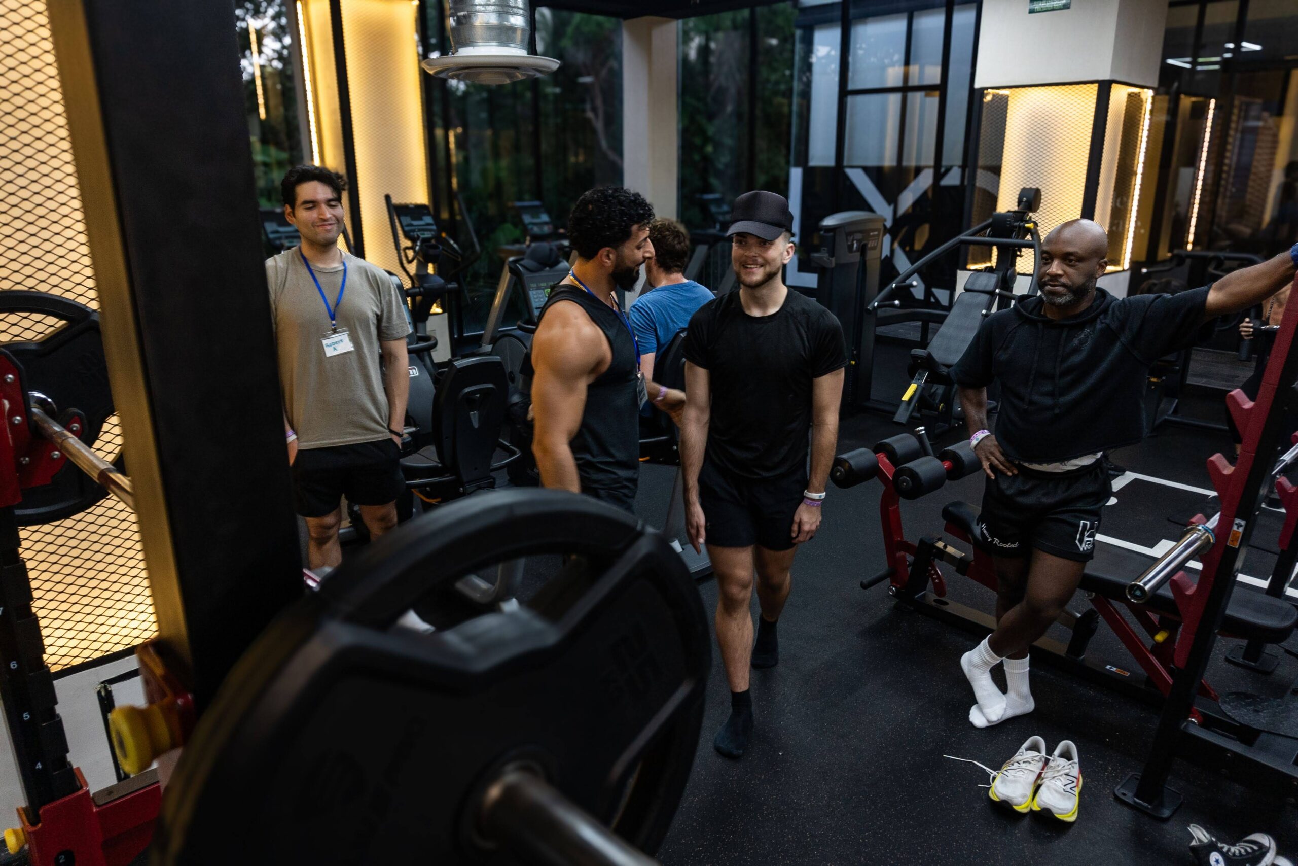 Gay men training at a private gym during a Visiting Wrld LGBTQ+ fitness retreat