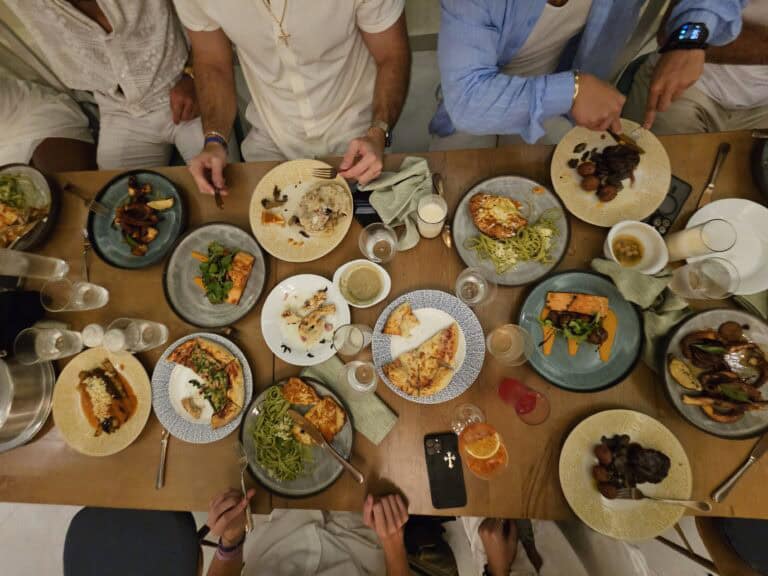 Group dinner overhead